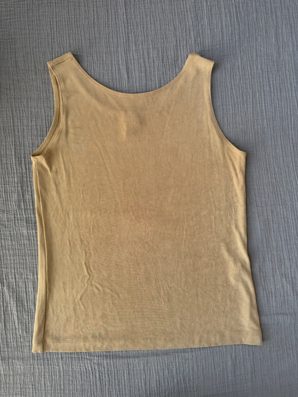 Chico's Sleeveless Scoop Tank in Light Tan-Travelers Line
